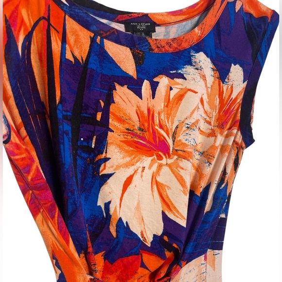 Ann Taylor Sleeveless Pullover Floral Dress Size Medium Petite - Picture 1 of 11